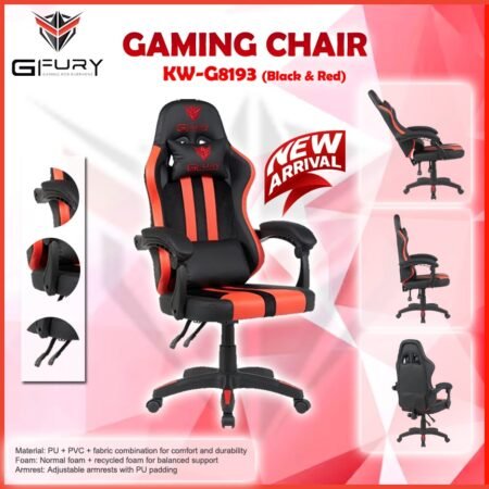 GFury Gaming Chair KW-G8193 (Black & Red)