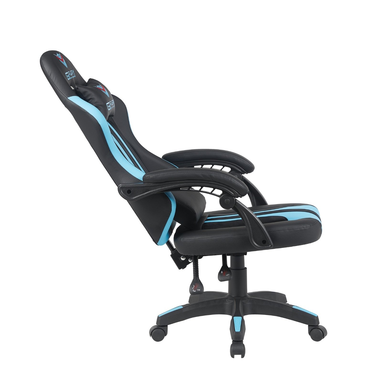 GFury Gaming Chair KW-G8193 (Black & Blue) - Image 4