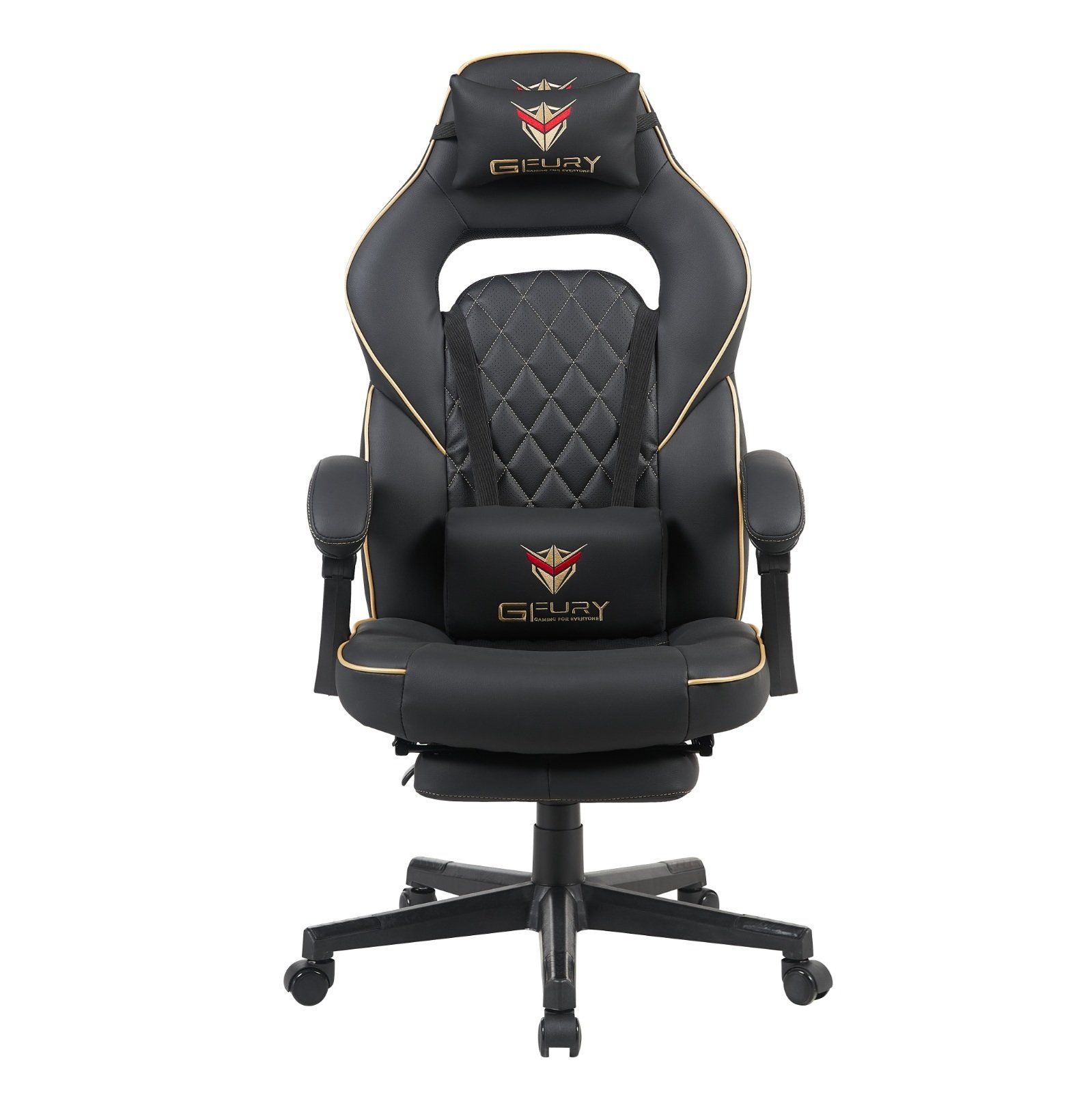 GFury Gaming Chair KW-M7308-2 (Black + Golden) - Image 2