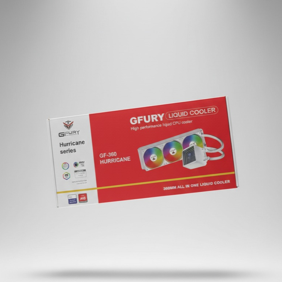 GFury GF-360 White HURRICAN Gaming PC Cooler - Image 5